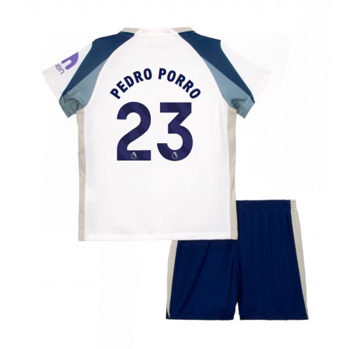 Tottenham Hotspur Pedro Porro #23 Domaci Dres za djecu 2025-26 Kratak Rukav (+ Kratke hlače)
